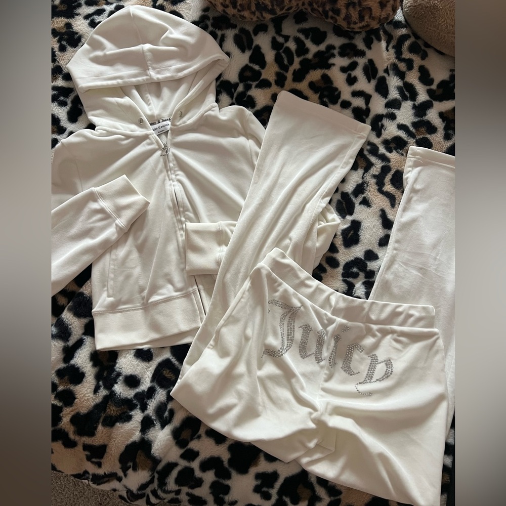 Juicy Couture White Hoodie and Pants Set